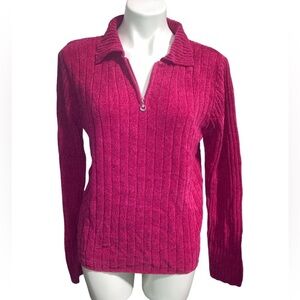 Cappagallo NWT Women’s Small Barbie Pink Super Soft Long Sleeve Y2K 90’s Sweater